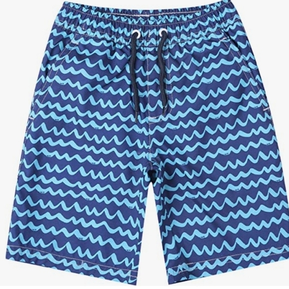 LIZENS UPF 50+ Quick Dry Beach Swim Trunks in Blue Wave Size 3-6 Months - Picture 1 of 9